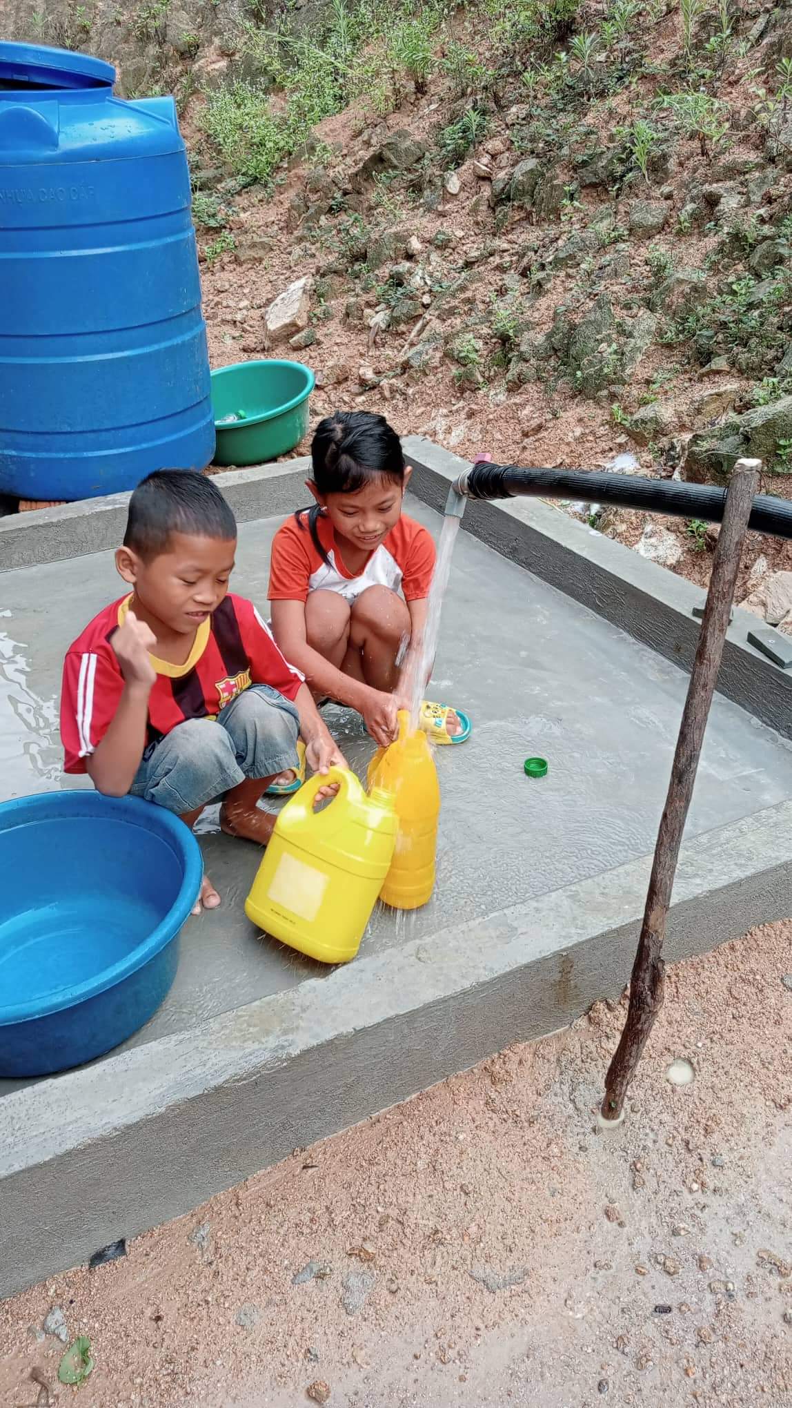 This new well is providing water to an area that has not had access to clean water