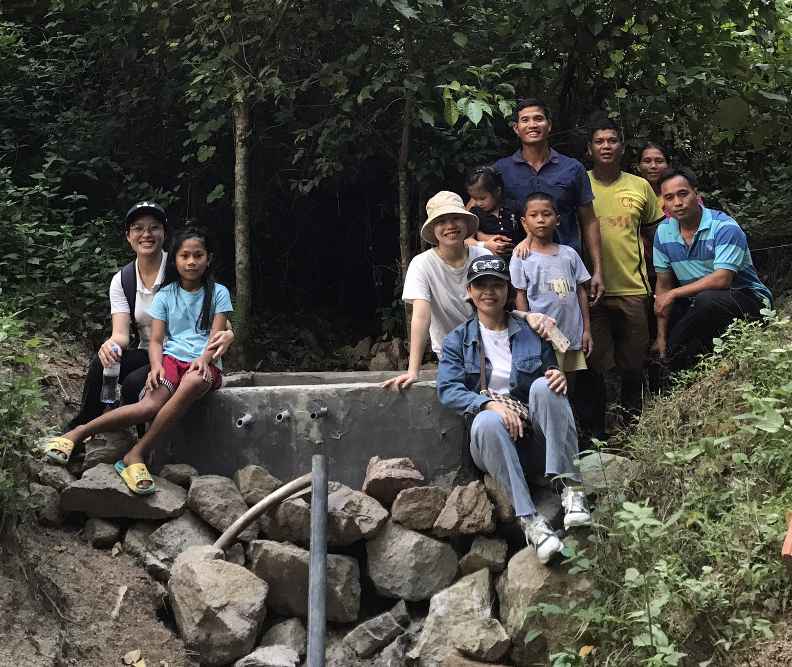 Go-Mission staff and volunteers at our second well project in the Quang Tri village